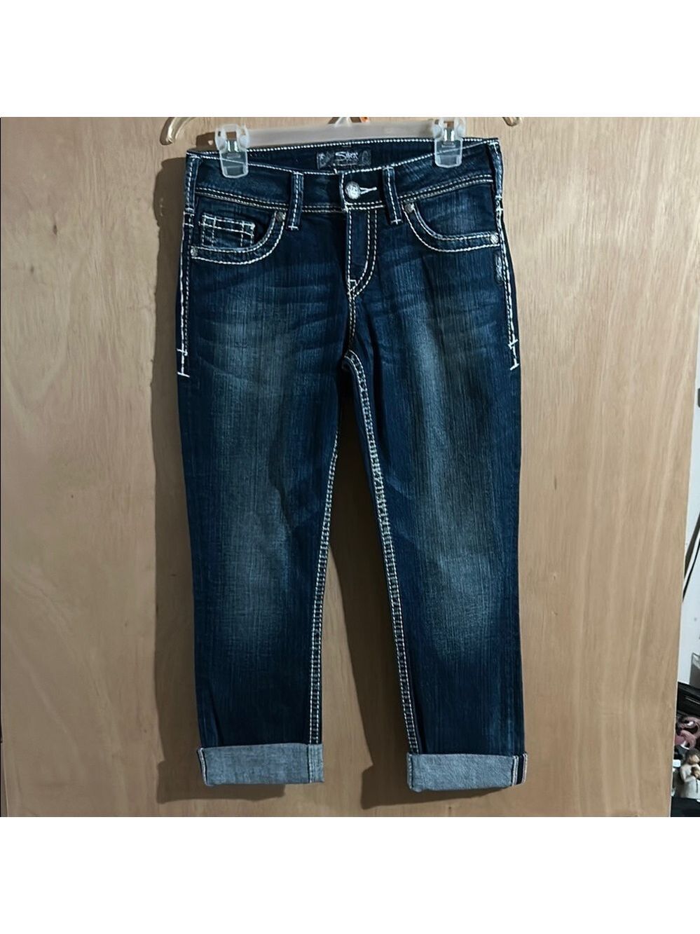 Silver Jeans Blue Ankle Cropped Denim